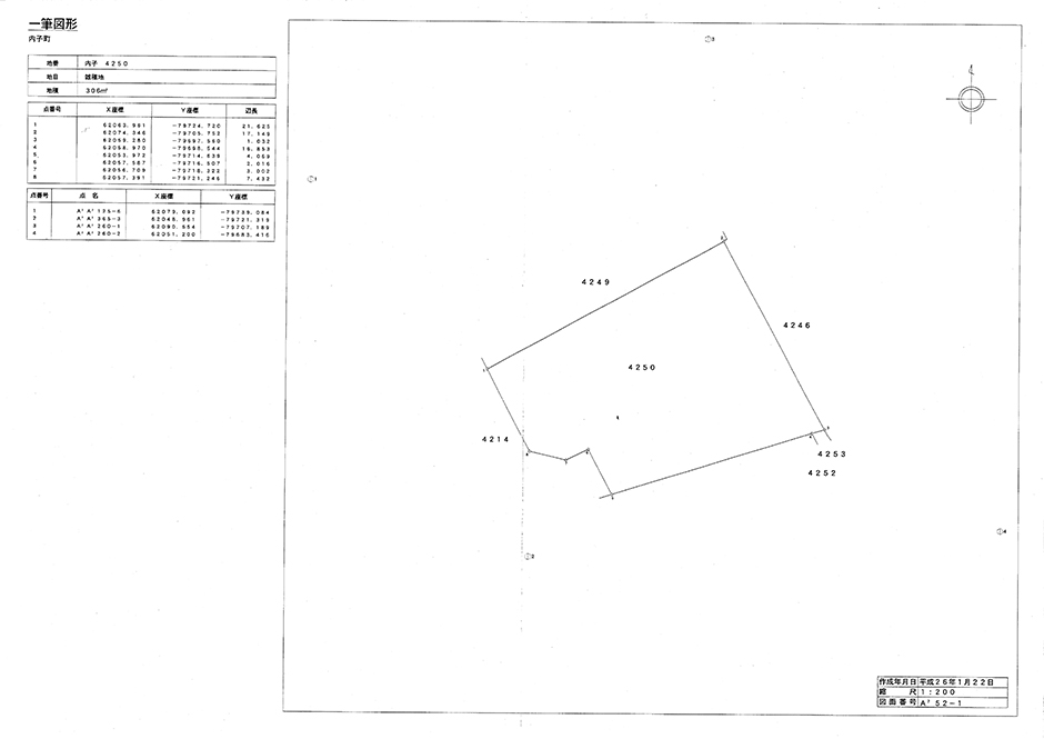 内子町土地面図